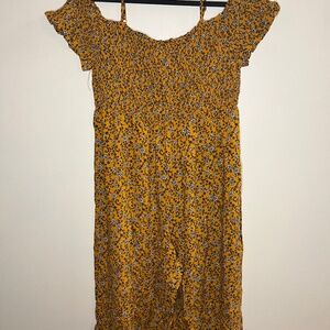 Off-the-Shoulder Floral Jumpsuit